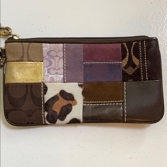 Coach Handbags - 100% authentic Coach patchwork wristlet